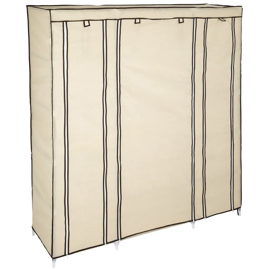 tectake Stoffschrank 12 Fächer 150x175x45cm - beige